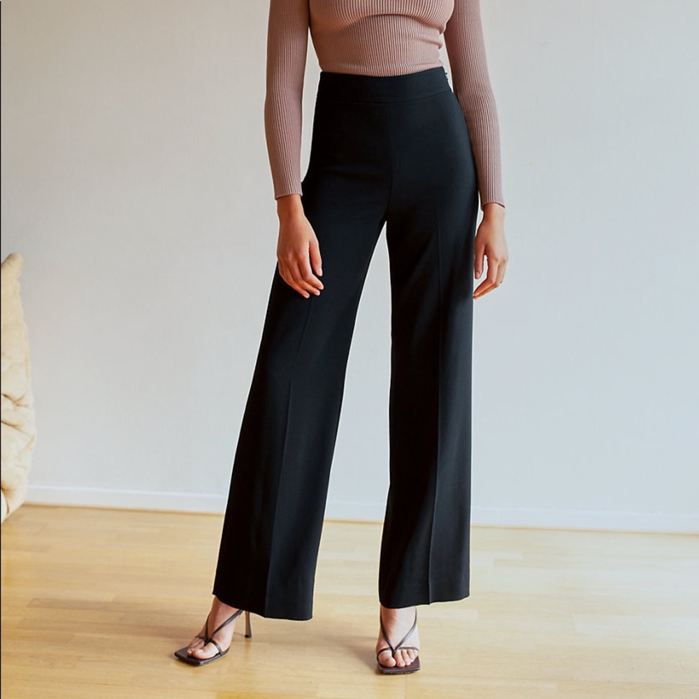 ARITZIA BABATON BLACK LINCOLN WIDE LEG PANT
